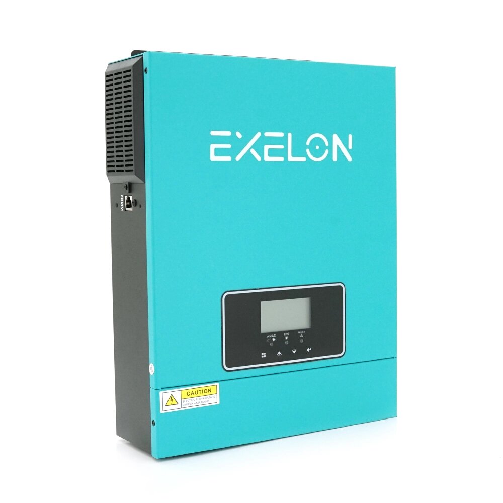 Інвертор Exelon EXS-3000/24, 3200VA, 24V, струм заряду 0-60A, MPPT (30-400VDC, 80A), 357x273x95mm, 4.8 kg від компанії Pokupka-SHOP - фото 1