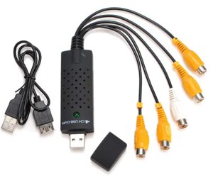 4-х канальний відео USB перетворювач з аудіо каналом для ПК EASYCAP002 DVR