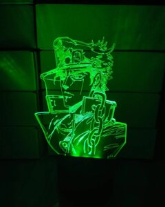 3D-світильник Аніме, ДжоДжо, 3д-нічник, кілька подсветок (на пульті)