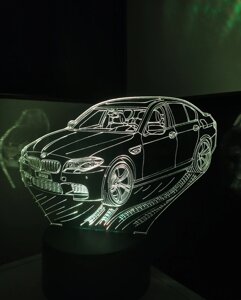 3D-світильник БМВ 13 серія, BMW, 3д-нічник, кілька подсветок (на пульті), подарунок автолюбителю