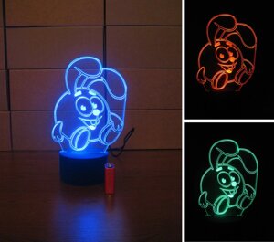 3D-світильник Крош (Смішарики), 3д-нічник, кілька подсветок (на батарейці), подарунок дитині