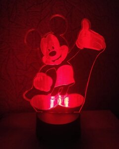 3D-світильник Міккі Маус, 3д-ночник, кілька підсвіток ( на bluetooth), подарунок хлопчикові
