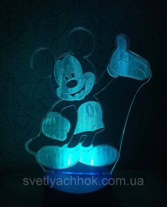 3D-світильник Міккі Маус, 3д-ночник, кілька підсвіток ( на пульті ), подарунок хлопчикові