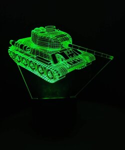 3D-світильник Танк Т 34-85, 3д-нічник, кілька подсветок (на батарейці), подарунок військовому хлопчикові