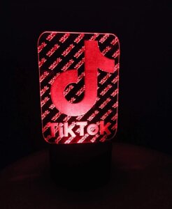 3d-світильник Tik Tok, Твк Струм, 3д-нічник, кілька підсвічувань (на батарейці)