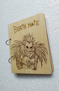Дерев'яний ноутбук "Death note"на кільцях), щоденник деревини, подарунок коханому аніме
