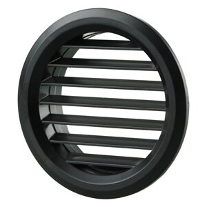 Вентиляційна решітка кругла припливно-витяжна, чорна