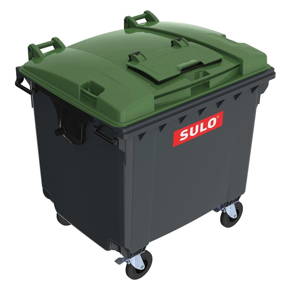 Sulo пластиковий сміттєвий контейнер, кришка в кришці для збору вторсировини 1,1 м3. - E konteiner - VSM ECO - найкращі контейнери для сміття