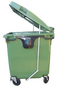 Sulo пластиковий контейнер для сміття 1100 літрів з педалем