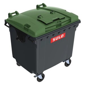Sulo пластиковий сміттєвий контейнер, кришка в кришці для збору вторсировини 1,1 м3.