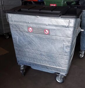 TAYLOR оцинкований сміттєвий контейнер 1,1 м3. бак для сміття металевий