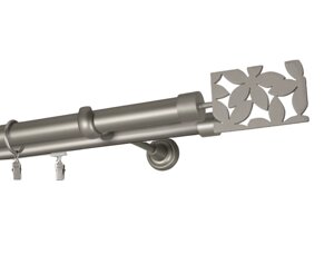 Карниз MStyle для штор металевий дворядний 25 мм Труба/19мм Профіль Сатин Делія гладкий 300 см