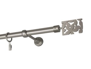 Карниз MStyle для штор металевий однорядний Сатин Делія труба гладка 19 мм 200 см