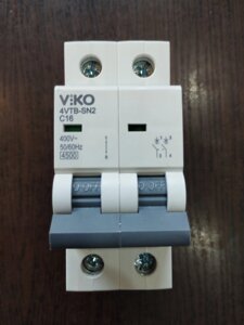 Автоматичний вимикач 2 полюсний 16 А Viko