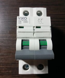 Автоматичний вимикач 2 полюсний 50 А VIKO