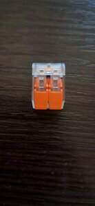 Клема швидкого монтажу 2 контактів прозора