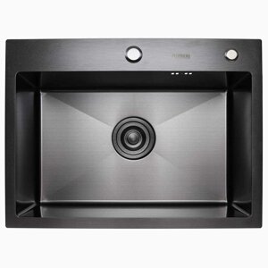 Кухонна мийка Platinum Handmade PVD 580x430x220 black