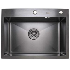 Кухонна мийка Platinum Handmade PVD 600x450x220 black