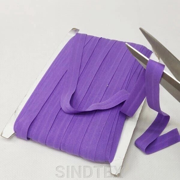 030 Трикотажна окантувальна бейка (еластична, стрейч) 1,5 см х 1м фіолетовий від компанії SINDTEX - фото 1