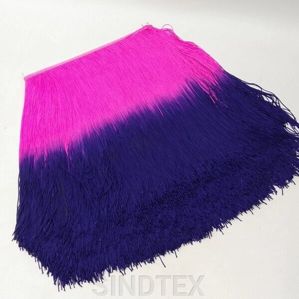 1 м. бахрома 30 см рожевий з синім для бальних суконь від компанії SINDTEX - фото 1