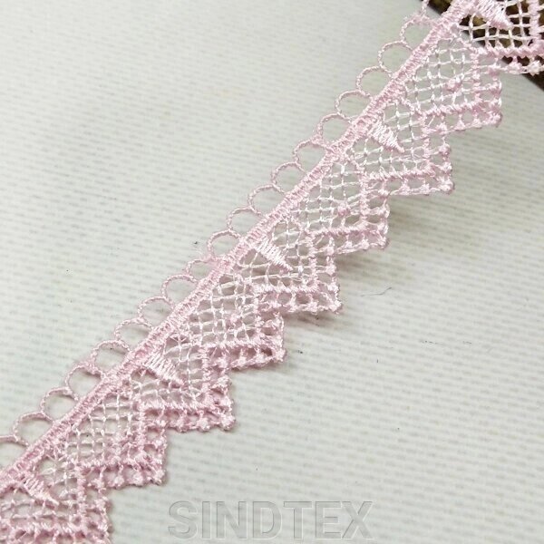 (1 м) Кружево макраме Sindtex 2см (13м) Цвет - Розовый (М729-14-004) ##от компании## SINDTEX - ##фото## 1