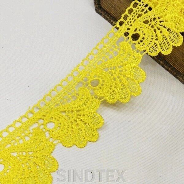 (1 м) Кружево макраме Sindtex 6см (13м) Цвет - Желтый (М729-42-132) от компании SINDTEX - фото 1