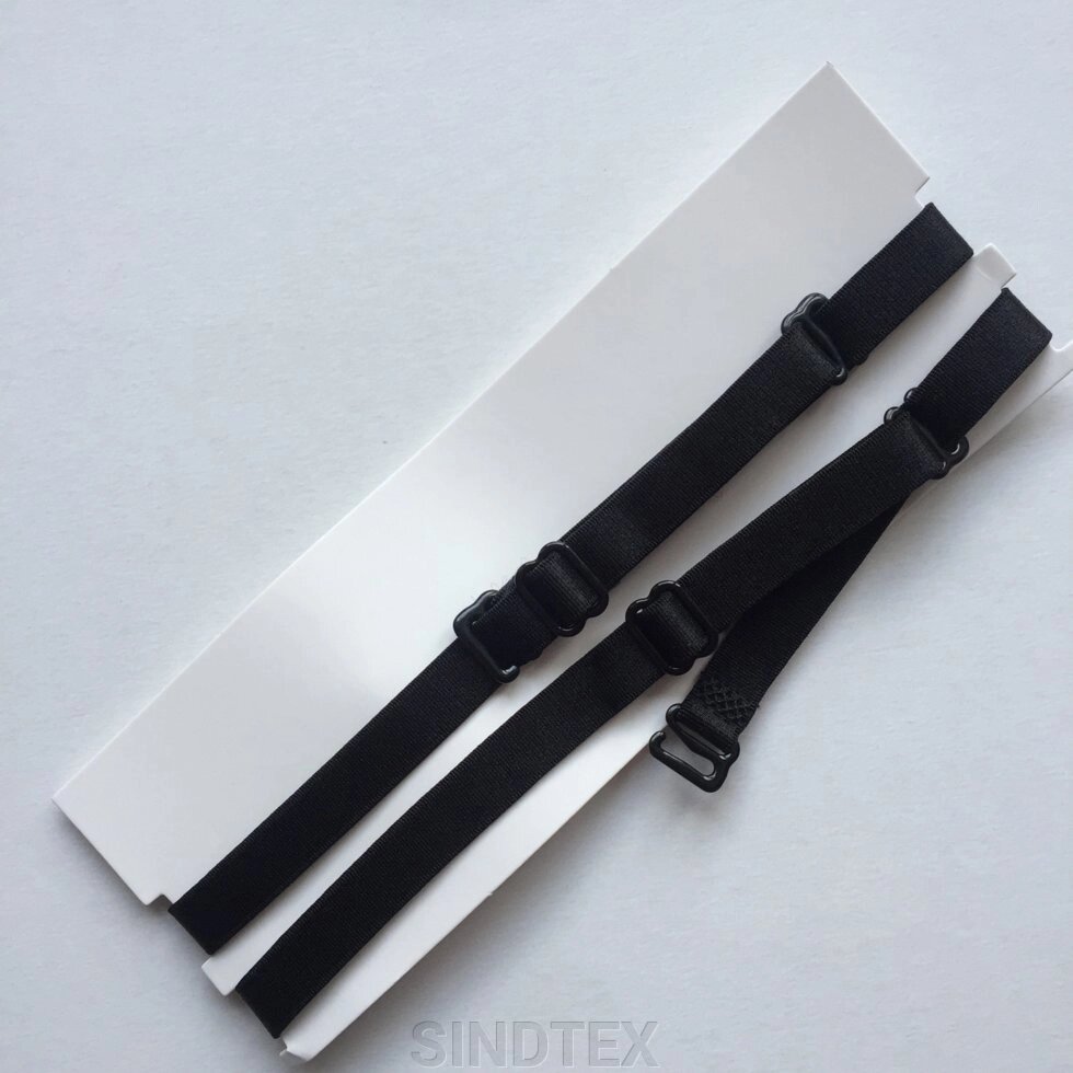 10 мм комплект бретелів для білизни - чорний від компанії SINDTEX - фото 1