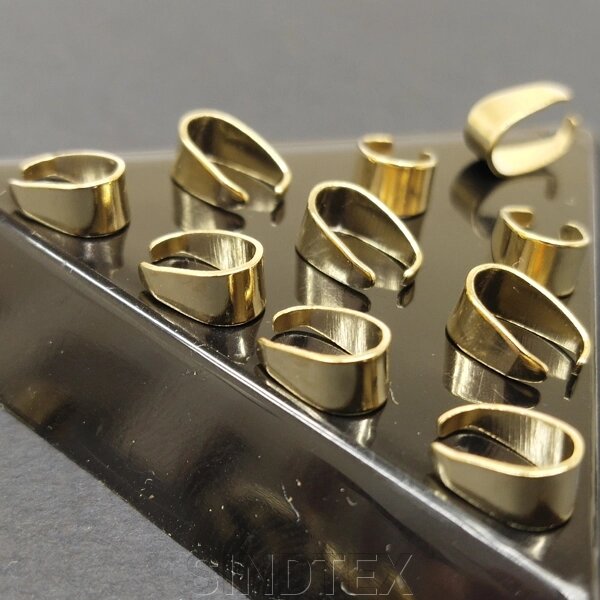 10 од - Тримач для кулонів, підвісок 4x7 мм, колір - Золото від компанії SINDTEX - фото 1