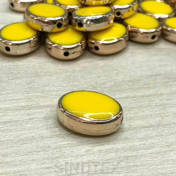 10 од/уп Намисто для декору овальне 16х20мм - жовтий від компанії SINDTEX - фото 1