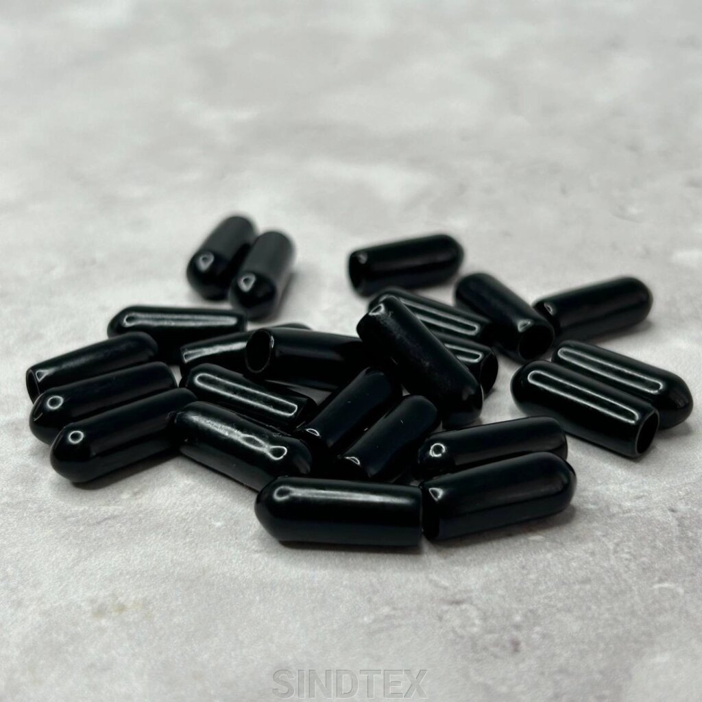 10 шт - Кінцевик (наконечник) для обруча 5 мм, - чорний від компанії SINDTEX - фото 1