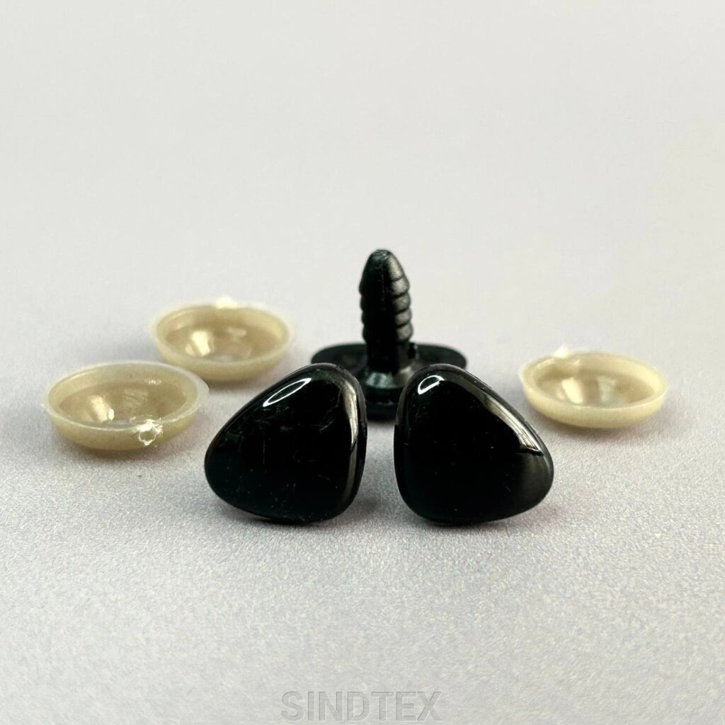 10 шт - Носик глянцевий для іграшок 13х10 мм - чорний від компанії SINDTEX - фото 1