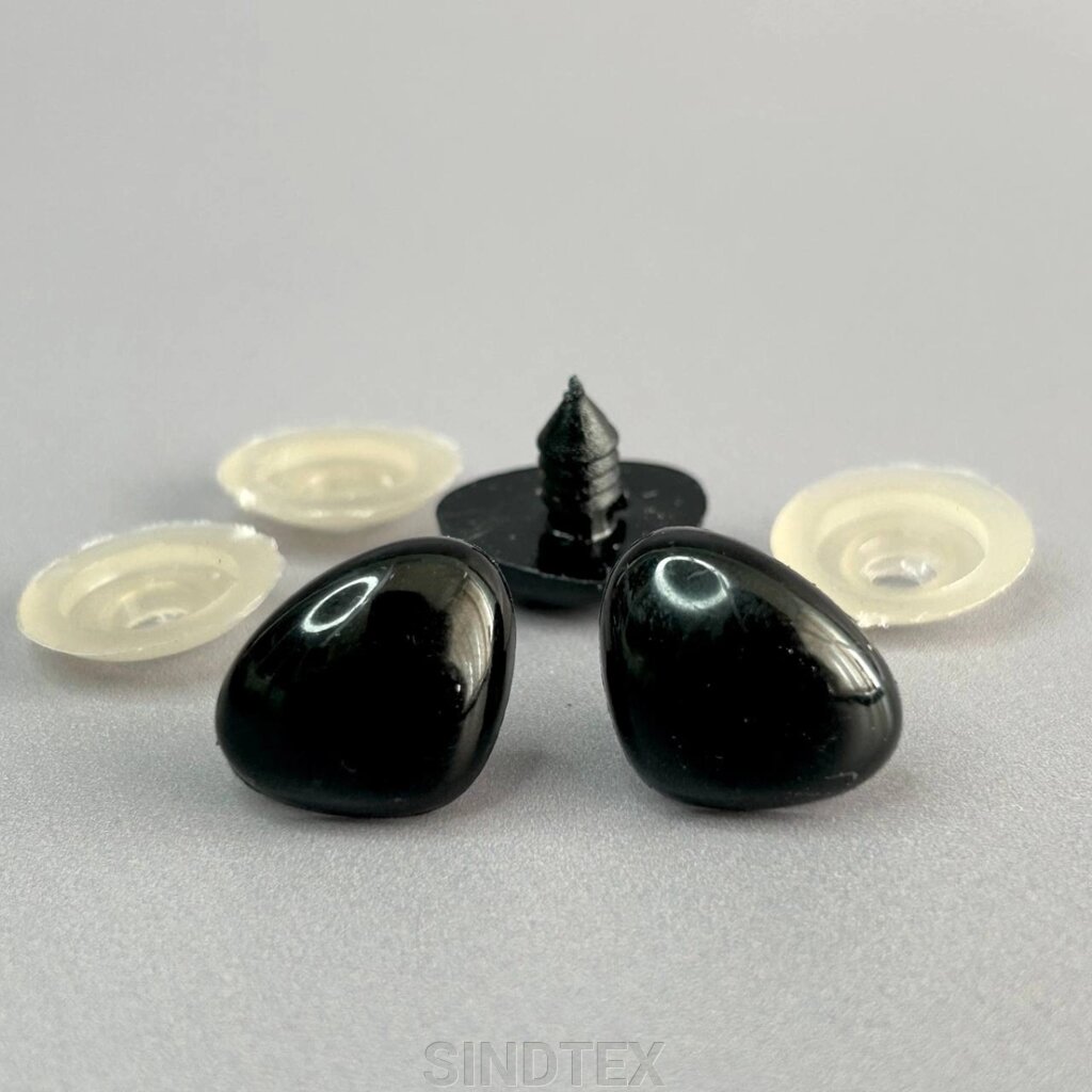 10 шт - Носик глянцевий для іграшок 20х15 мм - чорний від компанії SINDTEX - фото 1