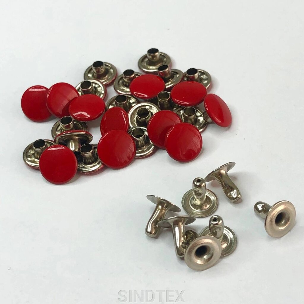 100 шт - Хольнітен односторонній фарбований 9 мм - червона емаль від компанії SINDTEX - фото 1