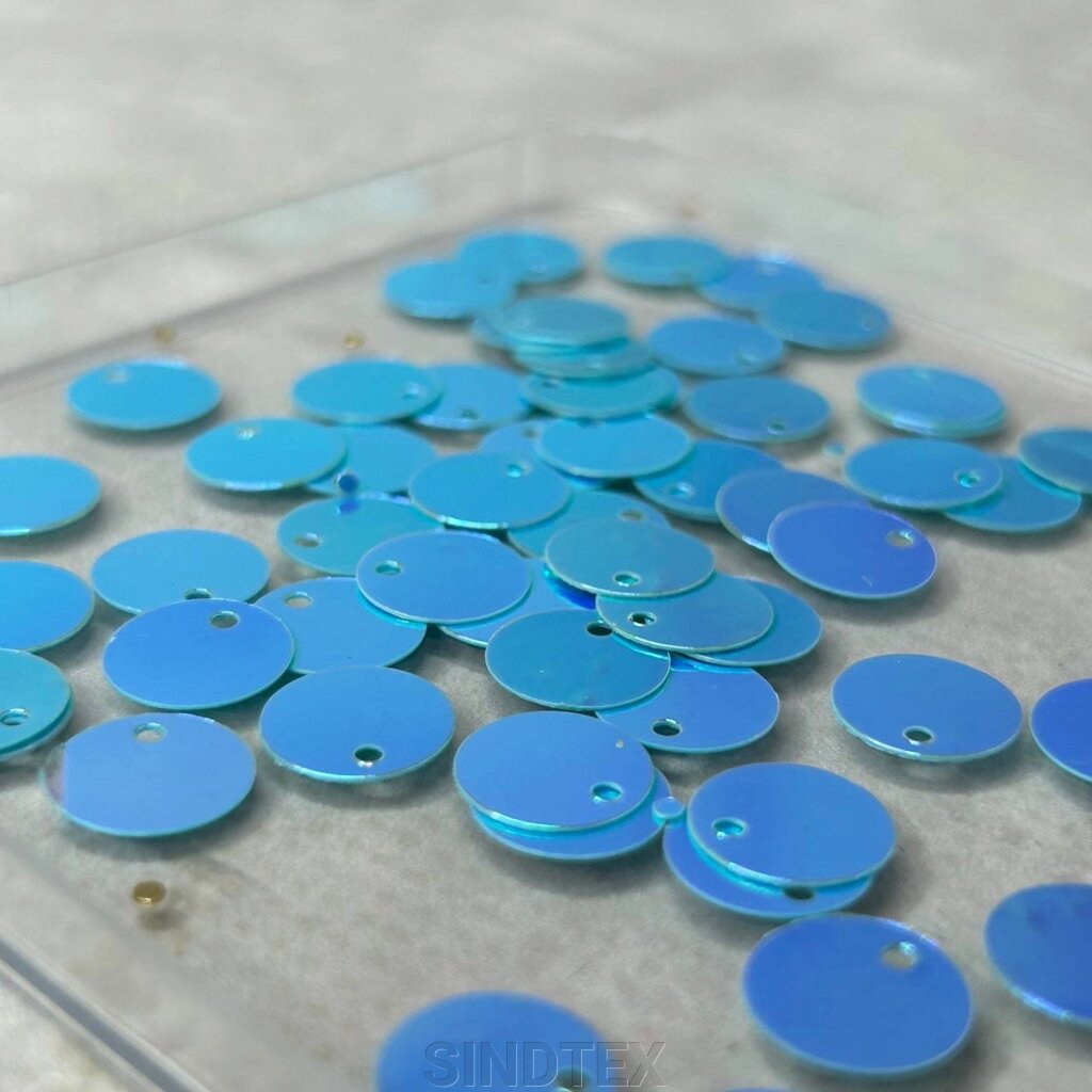 Ø10мм Паєтка монетка хамелеон 5г - світло синій від компанії SINDTEX - фото 1