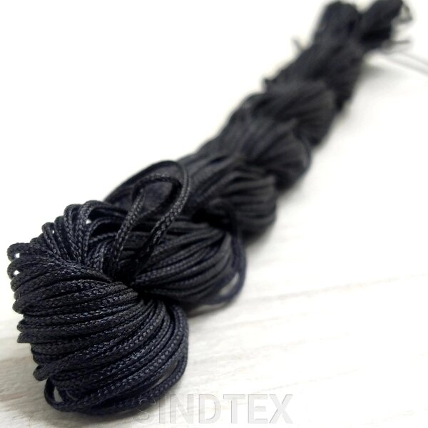 (18 метрів) Шнур нейлоновий, капроновий (шамбала) 1 мм колір - Чорний від компанії SINDTEX - фото 1