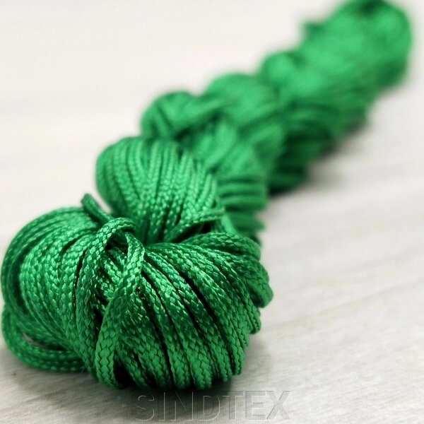 (18 метрів) Шнур нейлоновий, капроновий (шамбала) 1 мм колір - Зелений від компанії SINDTEX - фото 1