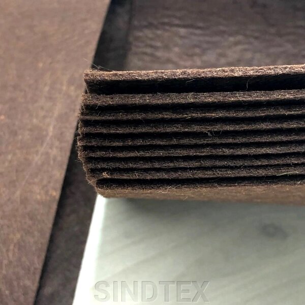 2 мм- Фетр щільний, 40х60 см, колір - коричневий С14 від компанії SINDTEX - фото 1
