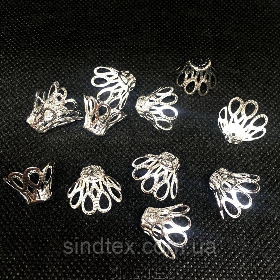 20 грам (45-50шт D-1,5 см) обійми для намистин, сріблястий колір від компанії SINDTEX - фото 1