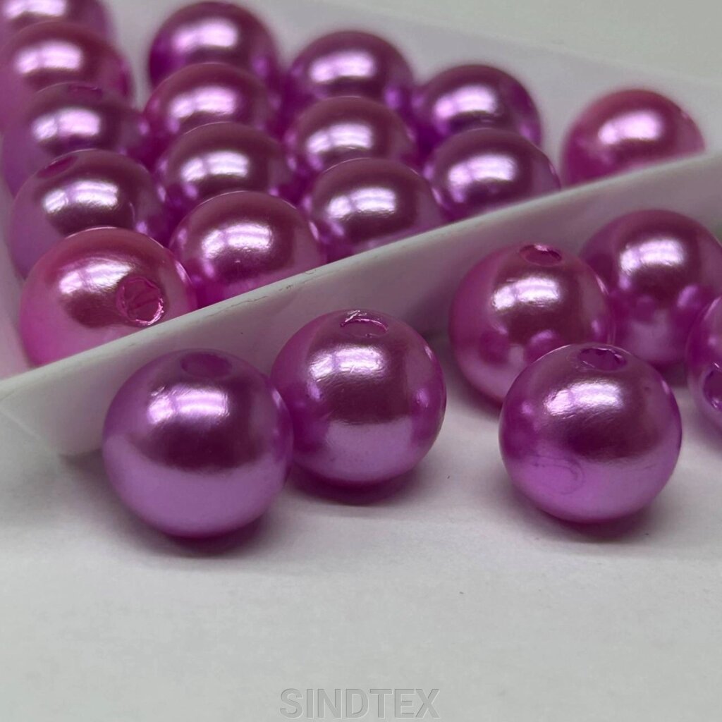 (20 грам) Намистини пластик Ø10мм - пурпурний від компанії SINDTEX - фото 1