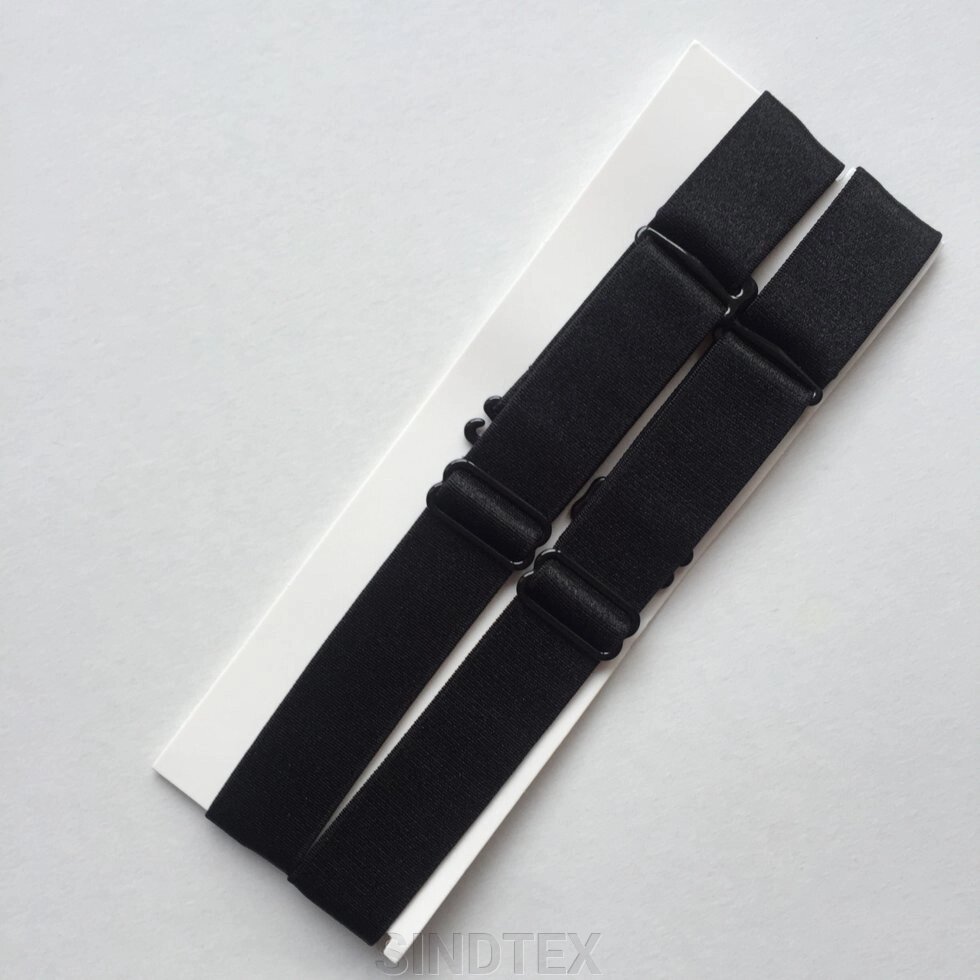 20 мм комплект бретельок для білизни - чорний від компанії SINDTEX - фото 1