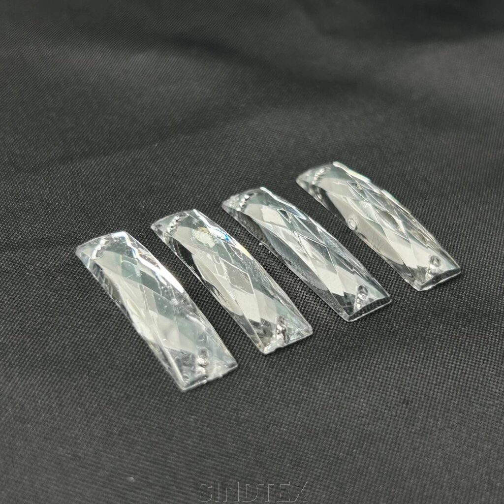 20 шт - Стрази акрилові пришивні 7х26 мм, кристал від компанії SINDTEX - фото 1