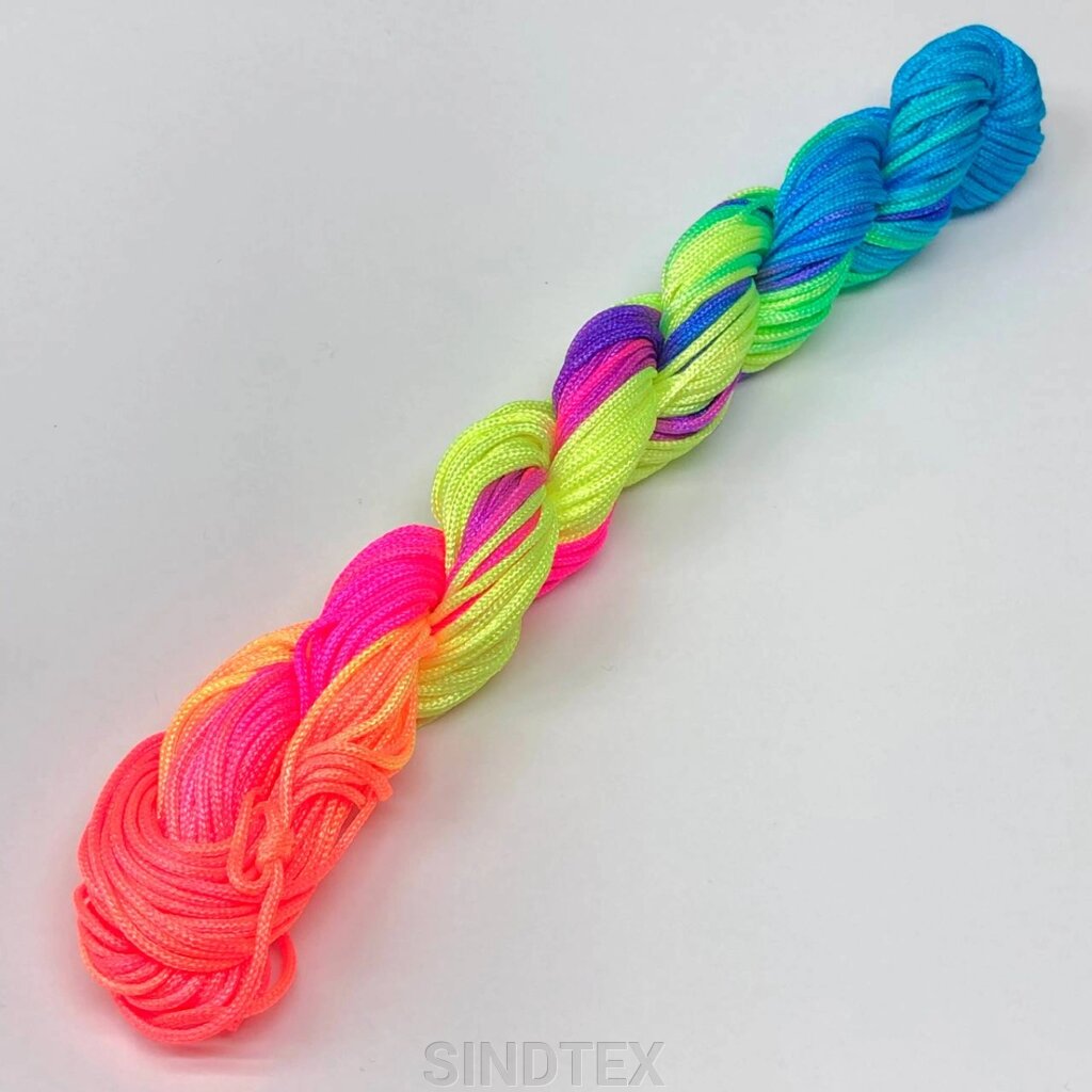(20метрів) Шнур нейлоновий (шамбала) 1мм - Веселка від компанії SINDTEX - фото 1