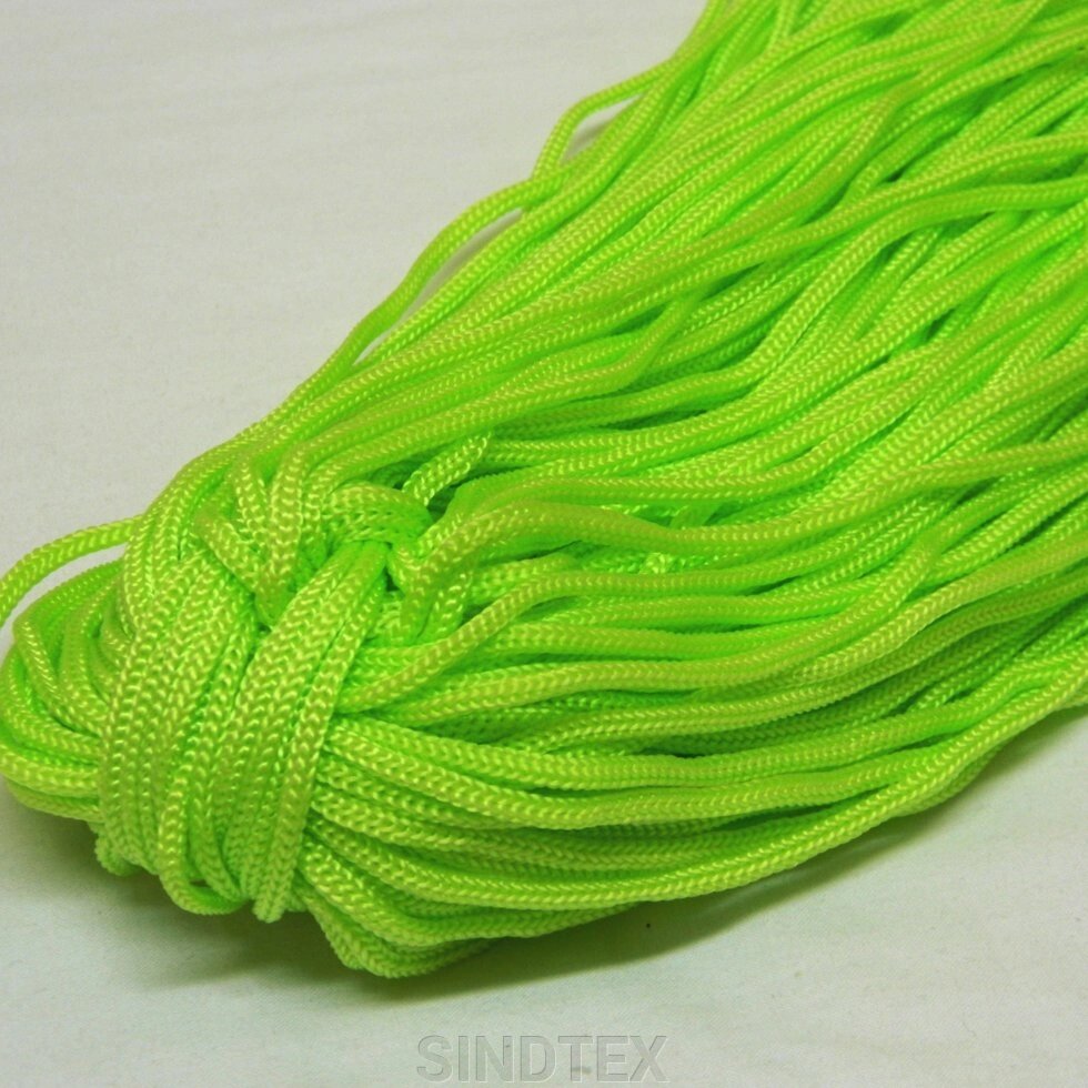 3-мм шнур текстильний полімадний, світло-зелений (90м) від компанії SINDTEX - фото 1