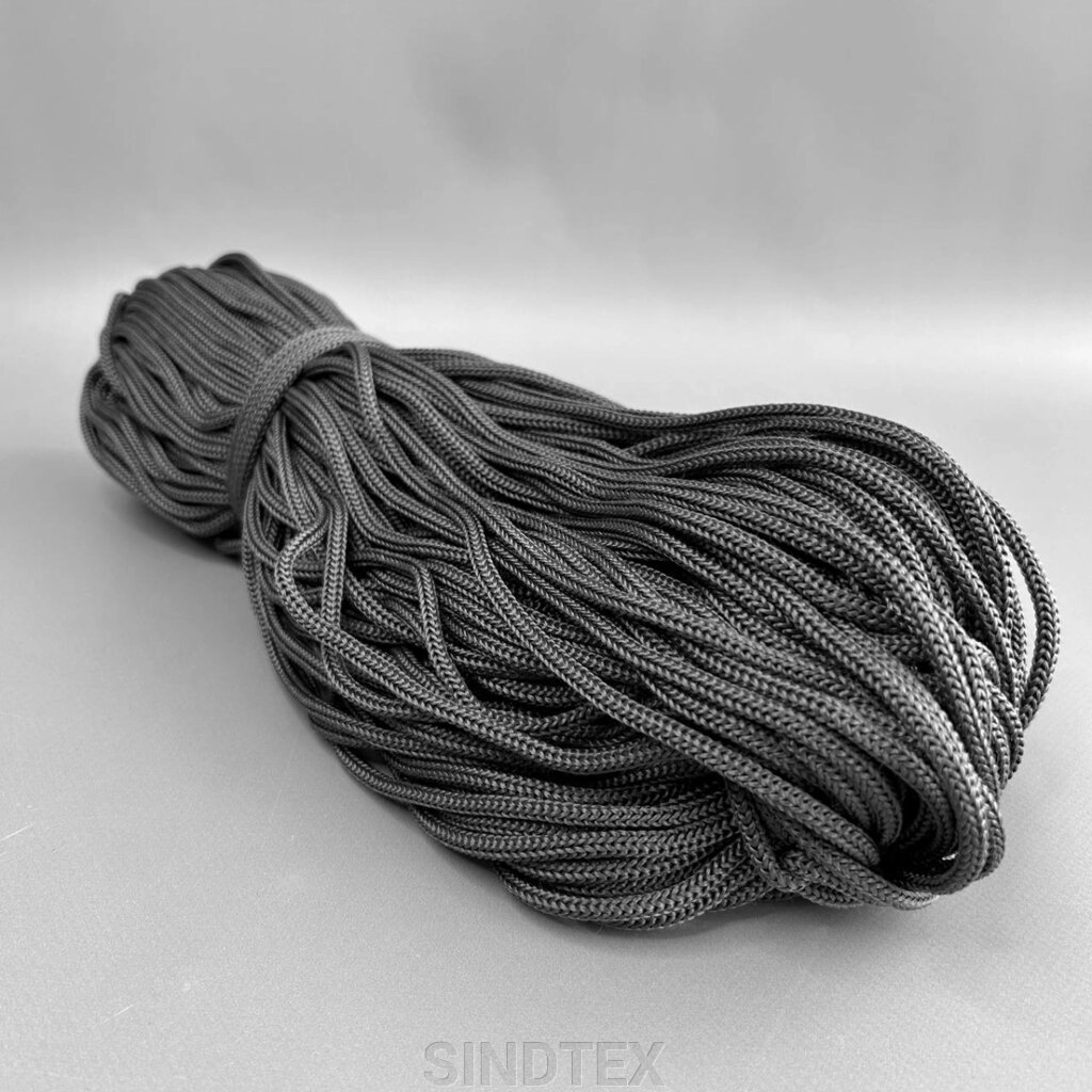 5-мм шнур текстильний полімідний, графітовий (90м) від компанії SINDTEX - фото 1