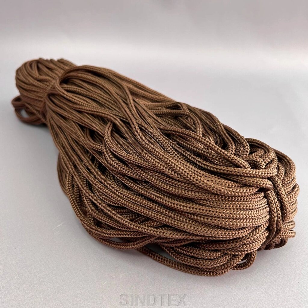 5-мм шнур текстильний полімідний, коричневий (90м) від компанії SINDTEX - фото 1