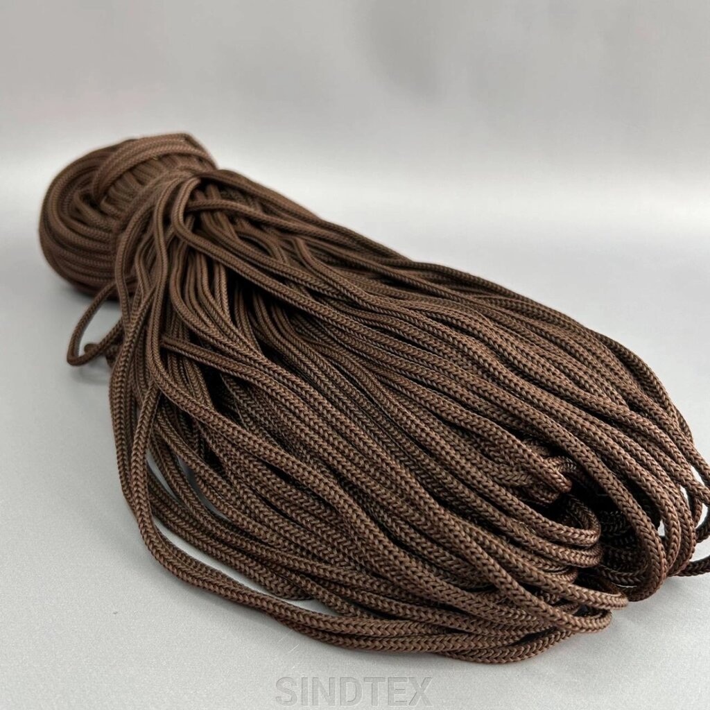 5-мм шнур текстильний полімідний, шоколадний (90м) від компанії SINDTEX - фото 1