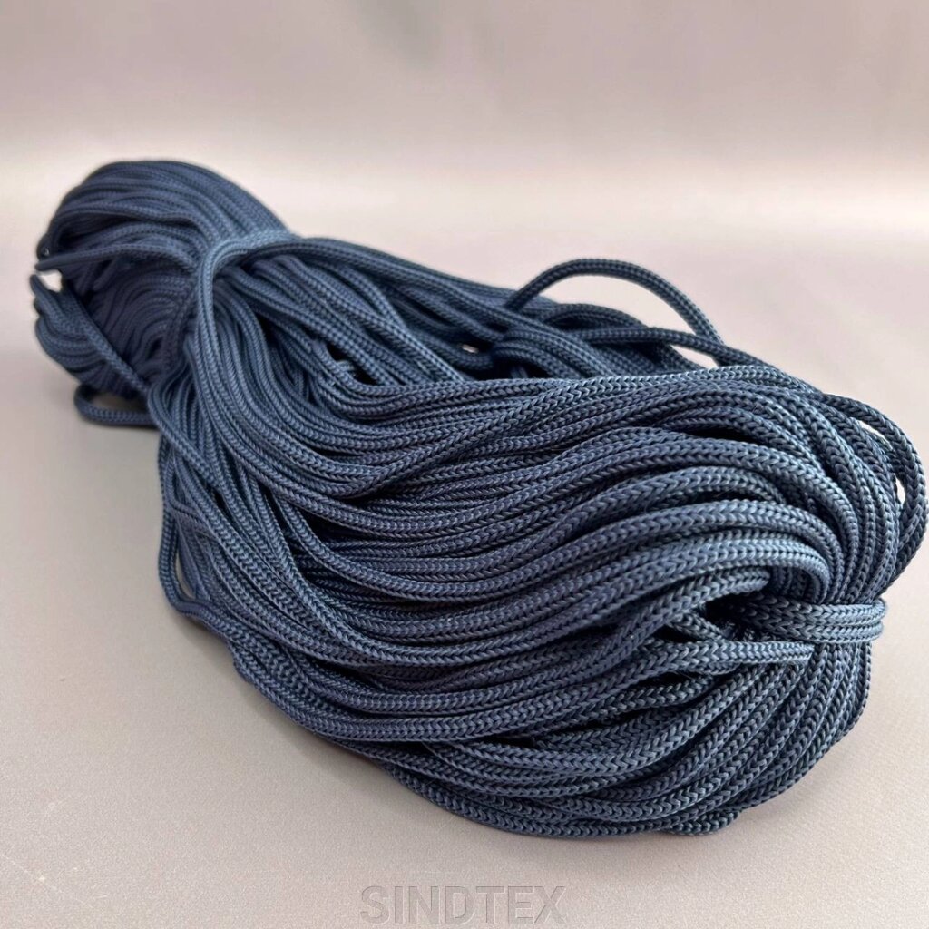 5-мм шнур текстильний полімідний, синій темний (90м) від компанії SINDTEX - фото 1