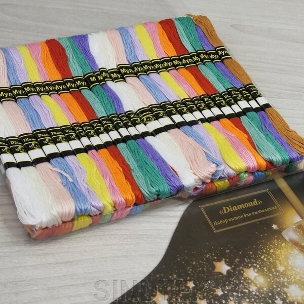 (50шт 12складань по 8м) набір мулін (пальці для вишивки) кольори - мікс від компанії SINDTEX - фото 1