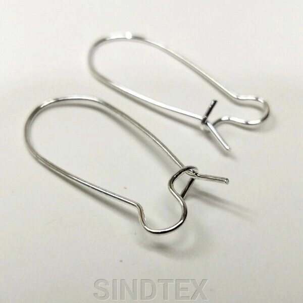 (50шт) Швензи для сережок 13х28 мм - срібло від компанії SINDTEX - фото 1