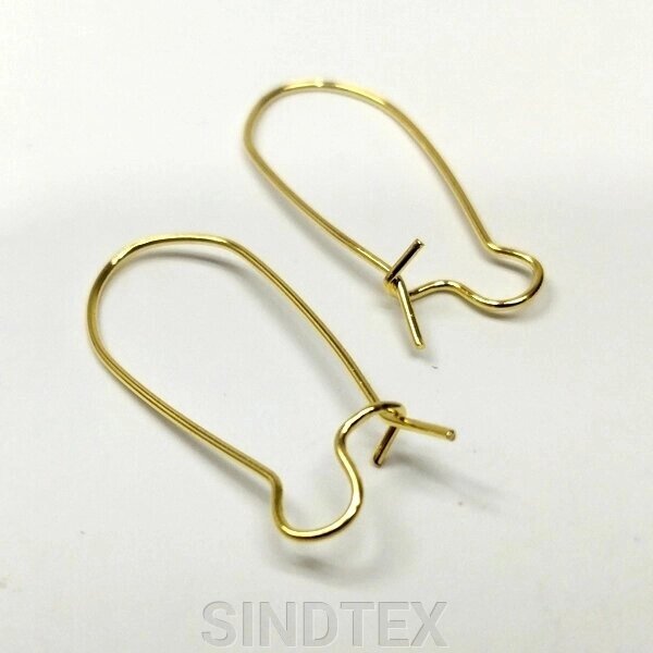 (50шт) Швензи для сережок 13х28 мм - золото від компанії SINDTEX - фото 1